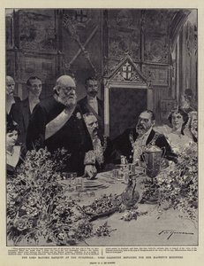 Le banquet du Lord Maire à Guildhall, Lord Salisbury répondant pour les ministres de Sa Majesté - Frederic de Haenen