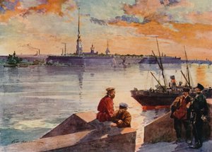 Le quai du Palais de la Neva - Frederic de Haenen