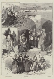 La question de la rétention de Chypre, croquis dans l