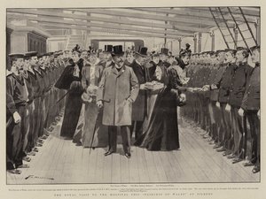 La visite royale au navire-hôpital Princess of Wales à Tilbury - Frederic de Haenen