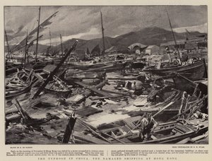 Le Typhon en Chine, les navires endommagés à Hong Kong - Frederic de Haenen