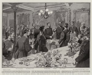 La visite du Prince de Galles à Berlin, le toast du Kaiser au déjeuner donné par les 1er Dragoon Guards - Frederic de Haenen