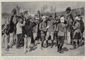 Trois acclamations pour Lord Kitchener, les Boers rendus désireux de rejoindre les Scouts Nationaux après avoir été adressés par le Commandant en Chef - Frederic de Haenen