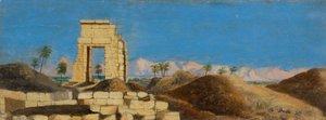 Ruines dans le désert, c.1846-1907 - Frederica Countess of Scarborough Drummond