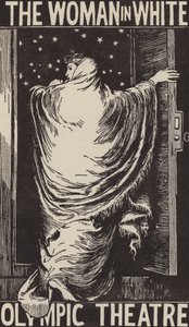 Affiche pour une adaptation théâtrale du roman de Wilkie Collins La Femme en blanc au Olympic Theatre, Londres - Frederick (after) Walker