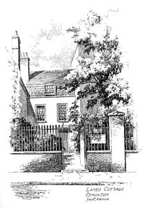 Cottage de Charles Lamb, Church Street, Edmonton, Londres, 1912 - Frederick Adcock