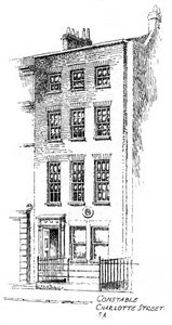 Maison de John Constable, Charlotte Street, Bloomsbury, Londres, 1912 - Frederick Adcock