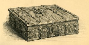 Coffret en bois et cuir, 1350-1370, 1881 - Frederick Albert Slocombe