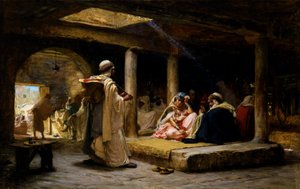 Café à Biskra, Algérie - Frederick Arthur Bridgman