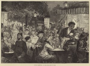 Croquis de vacances, sur les boulevards de Paris