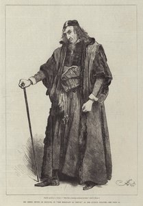 M. Henry Irving en Shylock, dans Le Marchand de Venise, au Lyceum Theatre - Frederick Barnard