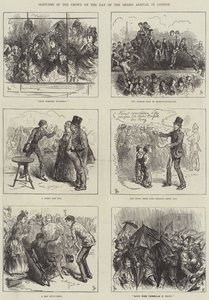 Croquis dans la foule le jour de l