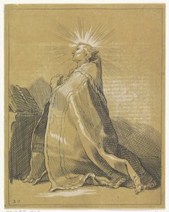 Saint agenouillé en prière - Frederick Bloemaert