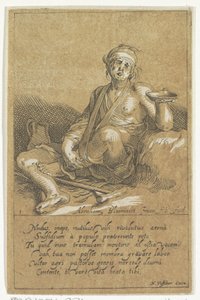 Mendiant estropié avec un bol - Frederick Bloemaert