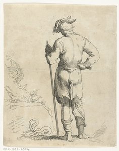 Homme debout (Het teekenboek van Abraham Bloemaert) - Frederick Bloemaert
