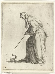 Femme avec un serpent