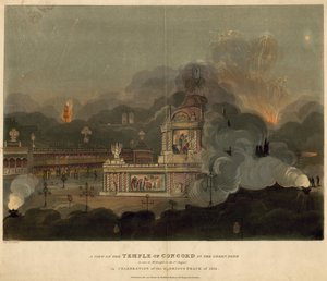 Vue du Temple de la Concorde dans le Green Park - Frederick Calvert