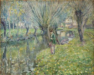 Au Bord de la Rivière - Frederick Carl Frieseke