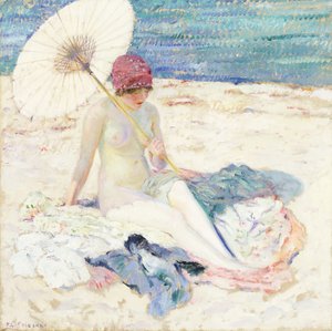 Sur la plage - Frederick Carl Frieseke