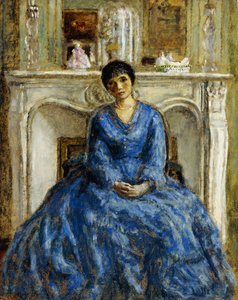 La Robe bleue - Frederick Carl Frieseke