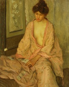 Le kimono rose - Frederick Carl Frieseke