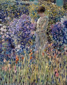 Femme dans un jardin, vers 1912