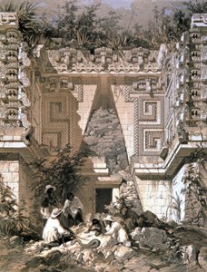 Porte, Casa del Gobernador, Uxmal - Frederick Catherwood