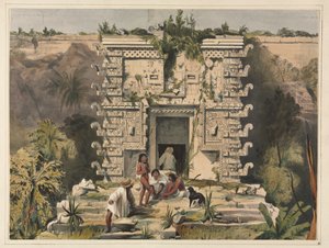 Porte du Grand Teocallis, Uxmal - Frederick Catherwood