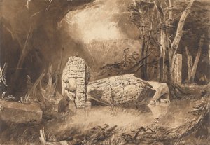 Stèle maya à Copan, Honduras - Frederick Catherwood