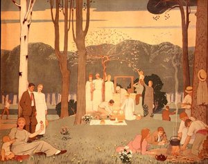 Scène de pique-nique - Frederick Cayley Robinson