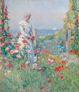 Dans le jardin Celia Thaxter dans son jardin