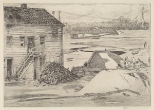 Marée basse, pont de Cos Cob, 1915 - Frederick Childe Hassam