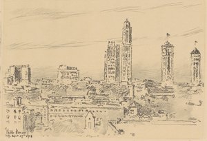 Skyline de New York, Bâtiments lumineux - Frederick Childe Hassam