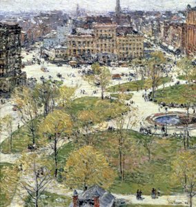 Union Square au printemps - Frederick Childe Hassam