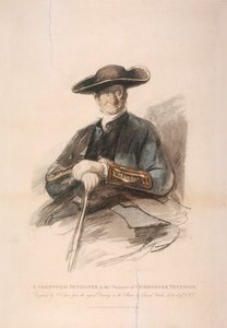 Pensionnaire de Greenwich dans le rôle du Commodore Trunion, Hôpital de Greenwich, Londres, 1826