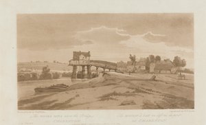 Le moulin à eau au-dessus du pont de Charenton 1803 ; Planche 20 des Vues de Paris, le volume Emmanuel traçant la planche B181.25.2629