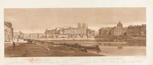 Vue du Port Neuf, partie du Louvre, Notre Dame & le Collège des Quatre Nations, 1803 ; Planche 7 des Vues de Paris, le volume Emanuel traçage de la planche B1981.25.2616 - Frederick Christian Lewis the Elder