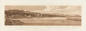 Vue de Saint-Cloud et du Mont Calvaire prise du Pont de Sèvres 1802; Planche 18 des Vues de Paris, le Volume Emanuel traçage de la planche B1981.25.2627