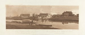 Vue du palais et du village de Choisi, sur les rives de la Seine 1803 ; Planche 14 des Vues de Paris, le volume Emanuel traçage de la planche B1981.25.2623 - Frederick Christian Lewis the Elder