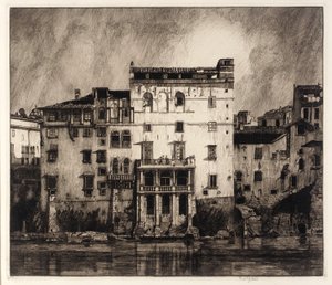 Vieilles maisons sur le Tibre - Frederick G. Hall