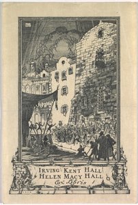 Ex-libris : Irving Kent Hall et Mary Kent Hall, inscrit - Frederick Garrison Hall
