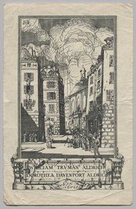 Ex-libris : William Truman Aldrich et Dorthea Davenport Aldrich, inscrit - Frederick Garrison Hall