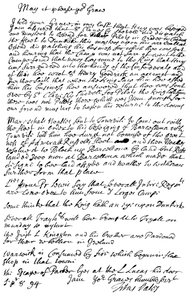 Lettre de Titus Oates au duc de Bolton, 1694