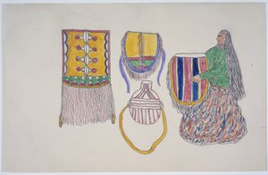 Femme avec des marchandises