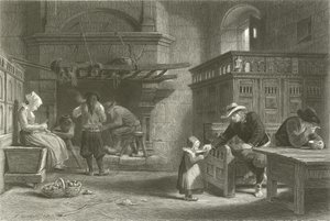 Le repas familial, Bretagne - Frederick Goodall