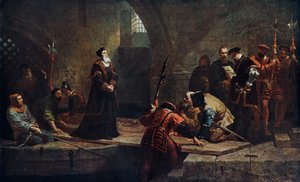 Thomas Cranmer à la porte des traîtres, 1553, 1926 - Frederick Goodall