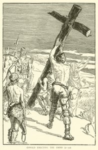 Oswald érigeant la Croix - Frederick Henry Townsend