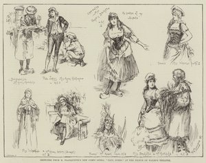 Croquis de la nouvelle opérette comique de M. Planquette, Paul Jones, au Prince of Wales