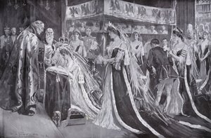 Le couronnement de la reine Alexandra, épouse du roi Édouard VII, par l