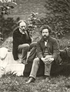 Photographie de Sir Edward Burne-Jones (1833-98) et William Morris (1834-96) par Frederick Hollyer (1837-1933) - Frederick Hollyer